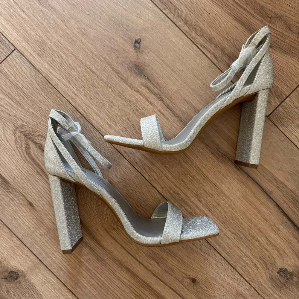 DREAM PAIRS High Heels Chunky Block Square Toe Elegant Open Toe Heel 7.5